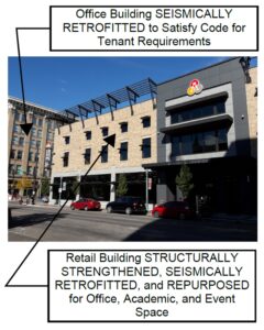 Downtown Boise building adapted for modern use through structural strengthening by AHJ Engineers.